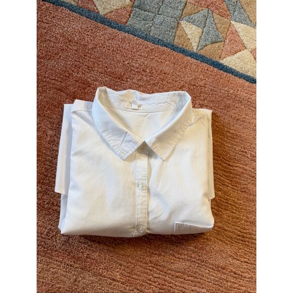 Maurices White Button Down Shirt Size L Long Sleeve Pocket - Picture 9 of 9